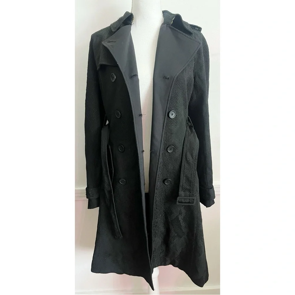 Altuzarra x Target • Black Snakeskin Pattern Trench Coat